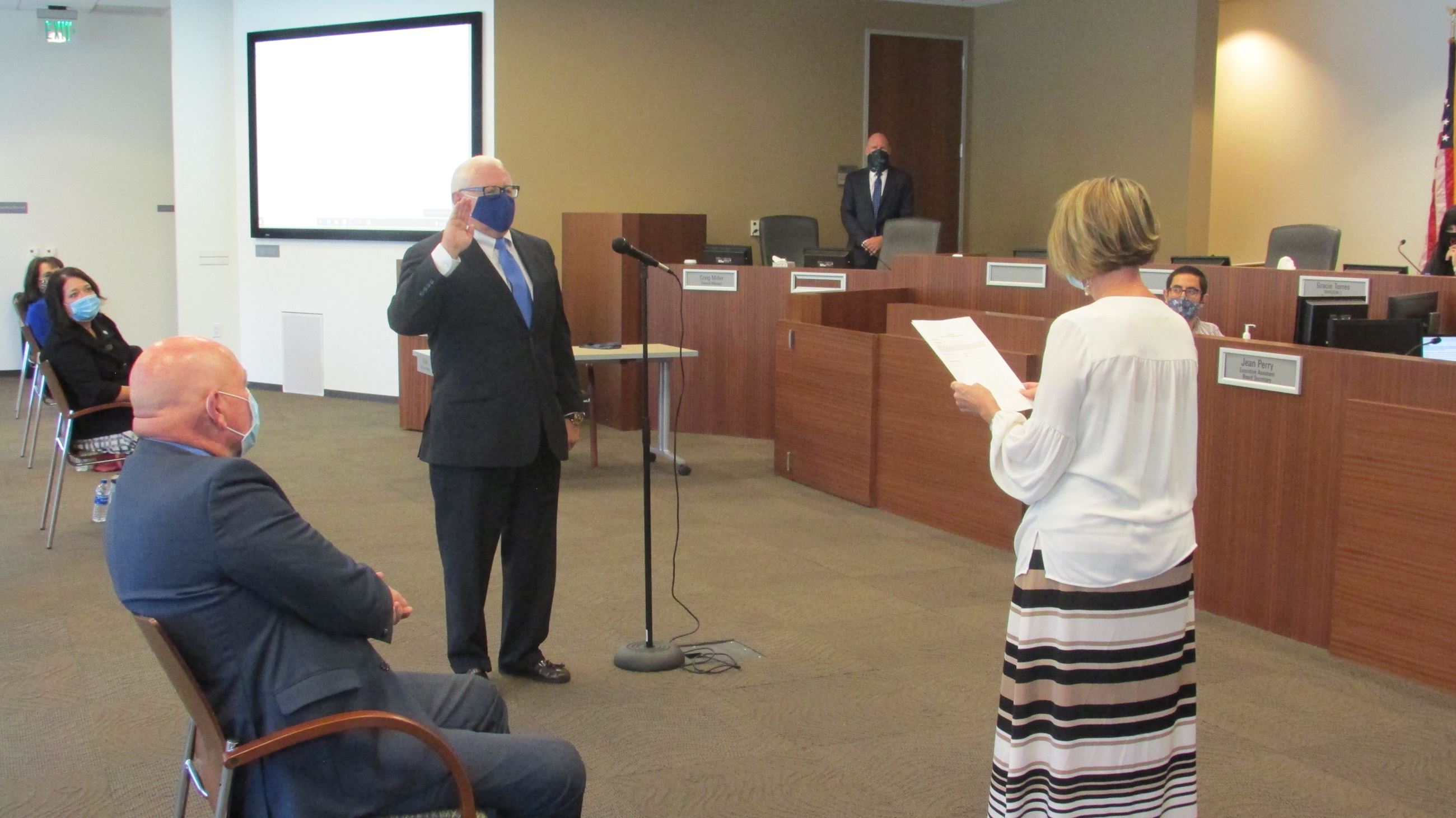 Swearing in of Director Steve Adams