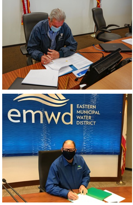 Western’s Board President, Donald D. Galleano, EMWD’s Vice President/Acting Board President